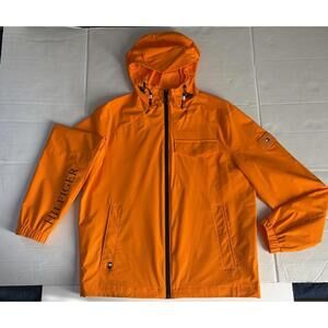 Tommy Hilfiger Tech TH Protect Hooded Orange Jacket Size Medium